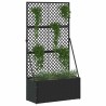 Jardinière Treillis Noir 70 x 30 x 135 cm Métал 557486557486