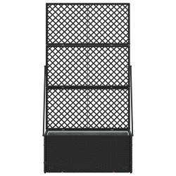 Jardinière Treillis Noir 70 x 30 x 135 cm Métал 557486557486