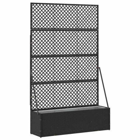 Jardinière Treillis Noir 105 x 30 x 170 cm Métал 557487557487