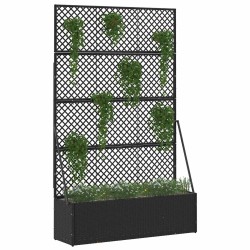 Jardinière Treillis Noir 105 x 30 x 170 cm Métал 557487557487