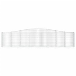 Paniers à gabions arqués 3 pcs 400x30x80/100 cm Fer galvanisé 557491557491