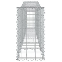 Paniers à gabions arqués 4 pcs 400x30x60/80 cm Fer galvanisé 557492557492