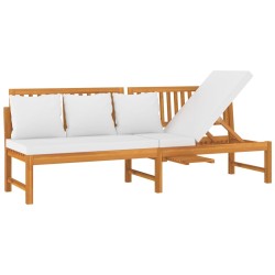 Lit de jour avec coussin crème 200x60x75cm Bois d'acacia solide  557493557493