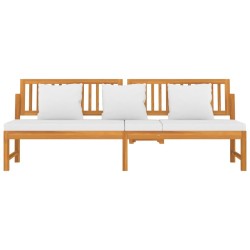 Lit de jour avec coussin crème 200x60x75cm Bois d'acacia solide  557493557493