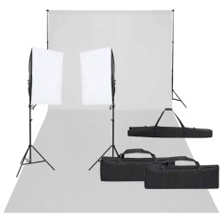 Kit de studio photo avec éclairage et toile de fond 557495557495