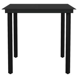 Ensemble à manger de jardin 3 pcs Noir 557512557512