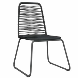 Ensemble à manger de jardin 3 pcs Noir 557512557512