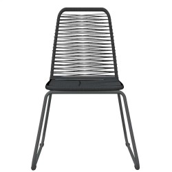 Ensemble à manger de jardin 3 pcs Noir 557512557512