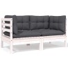 Salon de jardin 5 pcs avec coussins bois de pin massif 557513557513