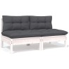 Salon de jardin 5 pcs avec coussins bois de pin massif 557513557513