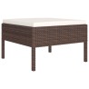 Salon de jardin 6 pcs avec coussins Résine tressée Marron 557518557518