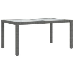 Ensemble à manger d'extérieur 5pcs coussins résine tressée gris 557519557519