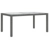 Ensemble à manger d'extérieur 5pcs coussins résine tressée gris 557519557519