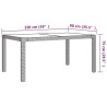Ensemble à manger d'extérieur 5pcs coussins résine tressée gris 557519557519