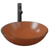 Lavabo de bain avec robinet et drain à poussoir Verre trempé 557521557521