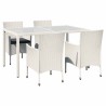Ensemble à manger d'extérieur 5pcs avec coussins Résine tressée 557532557532