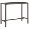 Ensemble de bar de jardin 7pcs coussins Résine tressée Marron 557537557537
