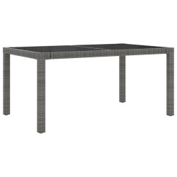 Ensemble à manger d'extérieur 5pcs coussins résine tressée gris 557540557540