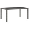 Ensemble à manger d'extérieur 5pcs coussins résine tressée gris 557540557540