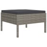 Salon de jardin 7 pcs avec coussins résine tressée gris 557547557547