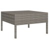 Salon de jardin 7 pcs avec coussins résine tressée gris 557547557547