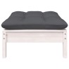 Salon de jardin 5 pcs avec coussins bois de pin massif 557552557552