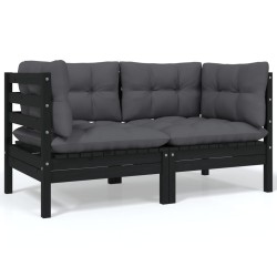 Salon de jardin 5 pcs avec coussins bois de pin massif 557553557553