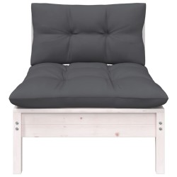 Salon de jardin 5 pcs avec coussins bois de pin massif 557563557563