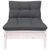 Salon de jardin 5 pcs avec coussins bois de pin massif 557563557563