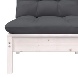 Salon de jardin 5 pcs avec coussins bois de pin massif 557563557563