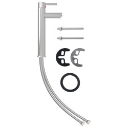 Lavabo de bain avec robinet et drain à poussoir Verre trempé 557565557565