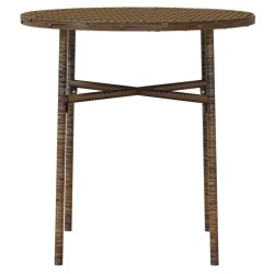 Ensemble à manger de jardin 3pcs Résine tressée Marron 557572557572