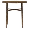 Ensemble à manger de jardin 3pcs Résine tressée Marron 557572557572