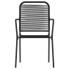 Ensemble à manger de jardin 7 pcs Noir 557579557579