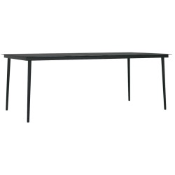 Ensemble à manger de jardin 7 pcs Noir 557579557579