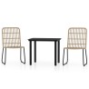 Ensemble à manger de jardin 3 pcs Chêne 557580557580