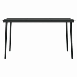 Ensemble à manger de jardin 5 pcs Noir 557581557581
