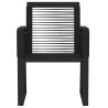 Ensemble à manger de jardin 5 pcs Noir 557583557583