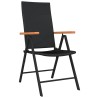Ensemble à manger de jardin 3 pcs Noir 557586557586