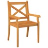 Chaises à manger d'extérieur lot de 6 Bois d'acacia massif 557588557588