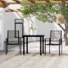 Ensemble à manger de jardin 3 pcs Noir 557592557592