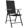 Ensemble à manger de jardin 5 pcs Noir 557601557601