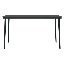 Ensemble à manger de jardin 7 pcs Noir 557605557605