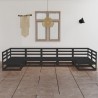 Salon de jardin 7 pcs bois de pin massif 557608557608