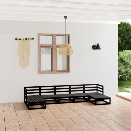 Salon de jardin 7 pcs bois de pin massif 557611557611