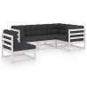 Salon de jardin 5 pcs avec coussins Bois de pin massif 557616557616