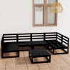 Salon de jardin 7 pcs bois de pin massif 557619557619