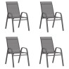 Ensemble à manger de jardin 5 pcs Gris et noir 557621557621
