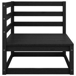 Salon de jardin 8 pcs noir bois de pin massif 557622557622