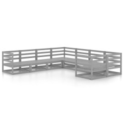 Salon de jardin 8 pcs bois de pin massif 557623557623